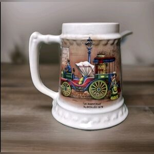 Vintage McCoy USA Pottery Collectable Beer Stein LA MANCELLE by BOLLÈE 1878